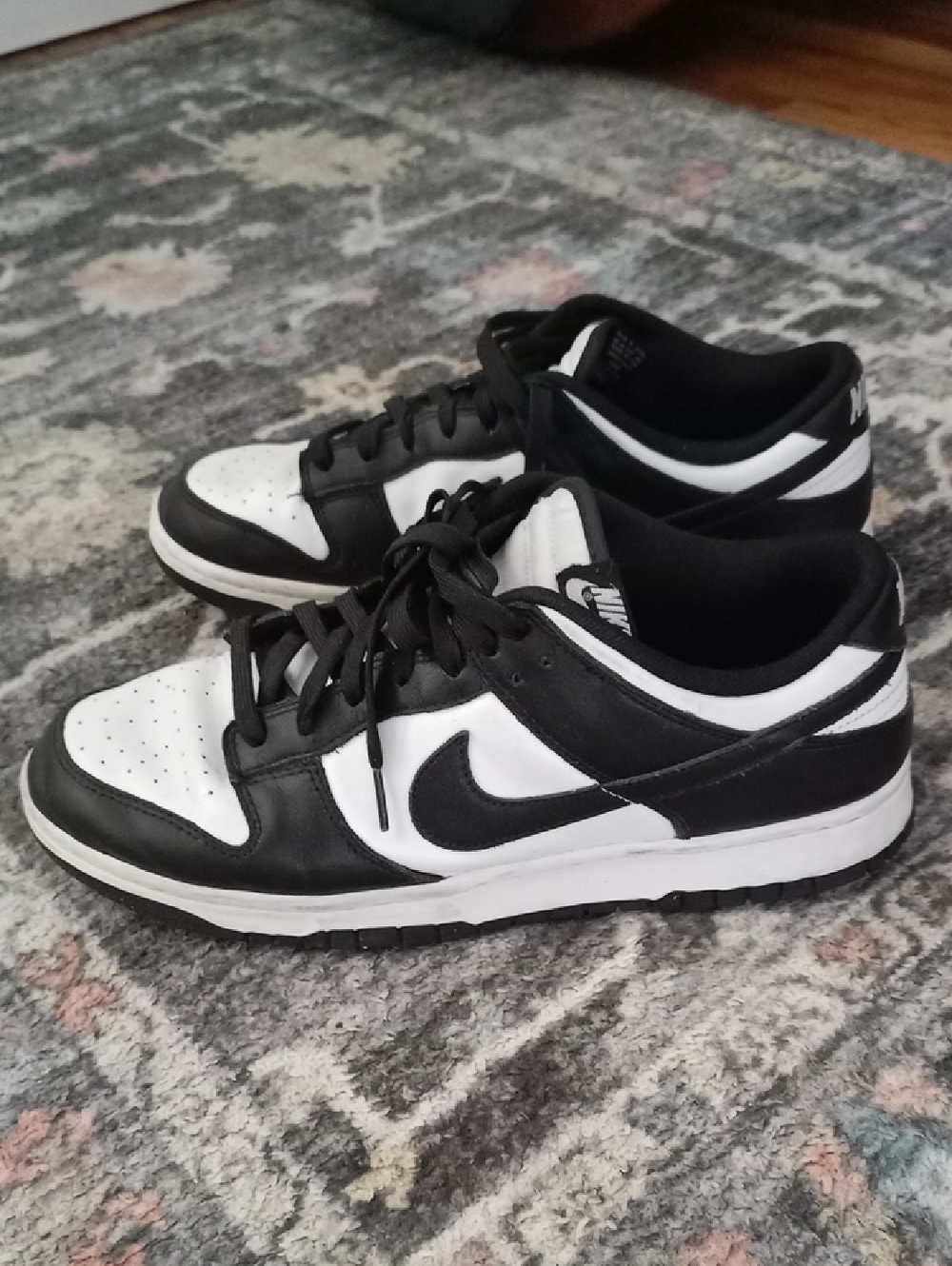 Men's Nike Black and White Dunk  Low-Profile Retro Sneakers